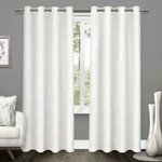 Exclusive Home Textured Linen Blackout Grommet Top Curtain Panel Pair 52''X96'' Open. Price: $40.99.