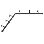 Mayrhyme Black Corner Window Curtain Rods With Aluminum End Cap Finials And Brac New. Price: $72.80.