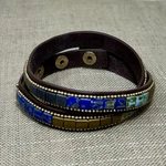 Stella & Dot 'river' Leather Wrap Bracelet Hand Strung Multicolor Beads Adjusts Pre-owned. Price: $18.99.