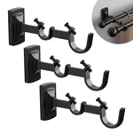 3PCS Double Curtain Rod Brackets Hooks, Matte Black Heavy Duty Cu... New. Price: $33.06.