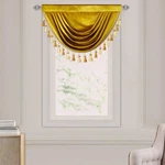 Vogol Gold Velvet Kitchen Valance Curtains, Vintage Style Light Filtering Win... New. Price: $49.35.