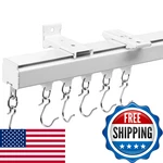 Houmiggle Aluminum 3 FT6 Ceiling Curtain Track Set Types Of Hooks New. Price: $65.02.