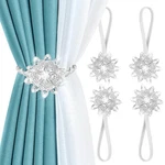 Auleep Magnetic Curtain Tiebacks, 4 Pack Decorative Drapes Clip New. Price: $25.75.