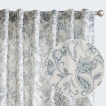 Vangao Blue Floral Linen Curtains For Living Room 84 Inches Long Farmhouse Cu... New. Price: $52.14.