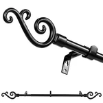 5/8" Single Drapery Curtain Rod Set With Scroll FINIALS,28"-48"/48"-84"/84"-120" New. Price: $28.79.