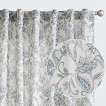 Vangao Blue Floral Linen Blend Curtains For Living Room 84 Inches Long Farmho... New. Price: $55.44.