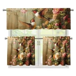 Hummingbird Flowers Kitchen Curtains And Valances Set Tier Decortaiv... New. Price: $36.70.