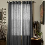 Lavish Home Mia Jacquard Grommet Single Curtain Panel, 95-INCH, Dark Grey New. Price: $17.61.