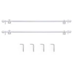 Jinchan French Door Curtain Rods, No-drill Adjustable White With New. Price: $44.89.