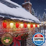 Konictom 16FT Jumbo Christmas Lights Outdoor Led Red & White Large Bulbs New. Price: $42.88.