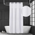 Ecoehoe 71X86 White Waffle Weave Fabric No Hooks Shower Curtain With Removable New. Price: $59.69.
