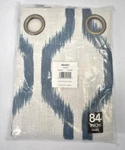 Elrene Renzo Ikat Geometric Linen Room Darkening Window Panel Indigo 52" X 84" New. Price: $35.99.
