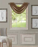 Elrene 52" 36" Valance Seasons Faux Silk Blackout Waterfall Antique Gold New. Price: $22.00.