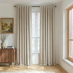 Nicetown Natural 100% Blackout Linen Curtains 84" Long For Bedroom, Farmhouse... New. Price: $63.09.