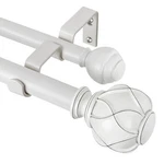 Kamanina Inch Double Curtain Rods For Windows To 72-144", Ivory White New. Price: $76.36.