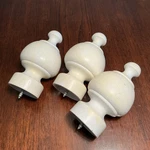 Pcs Kirsch Decorative Finials Fits 1 3/8" Pole Off White 5609E-25 Open. Price: $14.00.