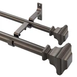 Double Curtain Rod, 1 Inch Adjustable Heavy Duty Drapery For Windo... New. Price: $72.27.