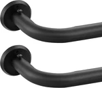 Matte Black Wrap Around Curtain Rods 2 Pack For 84-134 Inch Windows New. Price: $93.99.