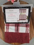 Achim Tate Tier And Valance Window Curtain Set - (56" X 13") & (58" 36") New. Price: $13.50.