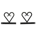 Wrought Iron Heart - Curtain Tie Backs Pair 4.5" Made Usa New. Price: $38.99.