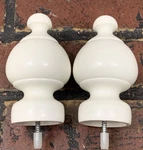 Pair Kirsch Decorative Finials Fits 1 3/8" Pole Vintage White New. Price: $23.99.