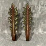 Antique Judd Drapery Curtain Tie Backs/brackets Cast Iron Acanthus Leaf Art Deco. Price: $24.99.
