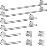 Newfun 10PCS Brushed Nickel Bathroom Hardware Set - Includes. Price: $87.97.