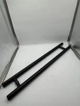 Lvyihan Titanium Matte Black Round Pull Push Long French Door Handles, 36" Open. Price: $49.99.