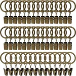 44 Pack Metal Curtain Rings W/ Clips Hangers Drapery With Bronze New. Price: $14.60.