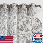 Lazzzy Floral Linen Farmhouse Curtains 63" Living Bedroom Drapes 2 Panels New. Price: $59.18.