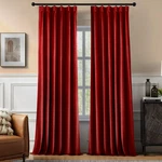 Swandream Pinch Pleated 100 Blackout Curtains For Bedroom Red Velvet New. Price: $94.88.