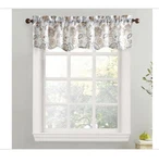 Signy Jacobean Pattern Semi-sheer Rod Pocket Kitchen Curtain Tier Pair, 14X54 Open. Price: $13.00.