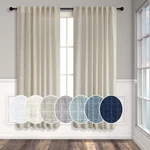 Beige Curtains 63 Inch Length For Bedroom Set Of 2 Panels Back Tab Rod Pocket... New. Price: $41.92.