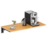 Need Wall L36" * W20", Teak Color Desktop & Black Folding Shelf Brackets New. Price: $113.79.