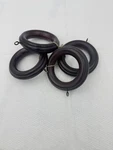 Kirsch Curtain Drapery Wood Pole Rings 4 Mahogany - Used. Price: $21.00.