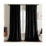 Joydeco Velvet Curtains 90 Inch Length 2 Panels, Luxury Black... Fast Ship New. Price: $50.99.