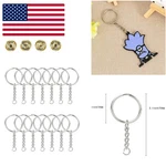 50-PIECE Polished Nickel Ring Set Perfect For Diy Keychains & Charms New. Price: $11.39.