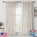 Meikelor Brown Floral Curtains 80 Inch Length Back Tab Farmhouser Living Room New. Price: $63.61.