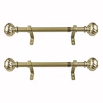 Decopolitan 1" Twist Knob Curtain Rod Pair, 12 To 20 Inches, Light Gold New. Price: $27.29.