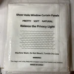 Moonvan Windows Semi White Sheer Curtains 63 L X 52 New. Price: $11.99.