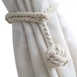 Melaluxe 4 Pack Curtain Tiebacks - Heavy Duty Rope Tieback, Handmade Rur New. Price: $27.13.