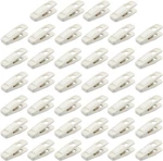Hordion 40PCS Ivory Velvet Hanger Clips, Strong Finger Non-slip New. Price: $23.19.