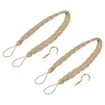 Uxcell 2PCS Curtain Tiebacks, 58CM/23 Braided Drapery Holdback Holder Decorative New. Price: $13.99.