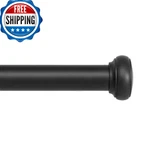 Kenney KN90001 1" Weaver Indoor Outdoor Rust-resistant Curtain Rod 72-144" Black New. Price: $34.96.