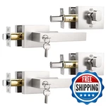 Knobwell 2 Pack Brushed Nickel Keyed Exterior Door Deadbolt Single New. Price: $112.05.