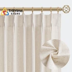 Aersas Linen Pinch Pleated Curtains 40"W X 84"L (pack Of 2), Natural New. Price: $33.70.