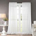 Dream Casa Solid Sheer Curtains Draperies White 2 Panels 100" X 84" New. Price: $16.99.