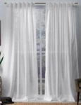 2 Curtain Panels Exclusive Home 54X96 Bella White Light Filtering Hidden Tab Top New. Price: $14.95.