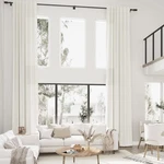 Guken Natural Cream Linen Extra Long Curtains 168 Inches For High Living... New. Price: $176.19.