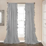 Set Of 2 (95"X54") Reyna Window Curtain Panels Light Gray - Lush Open. Price: $29.09.